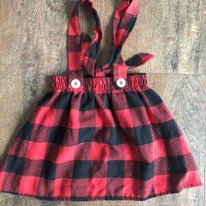 BABAMOON Toddler Baby Girls Buffalo Plaid Suspender Skirt Dress 12 months